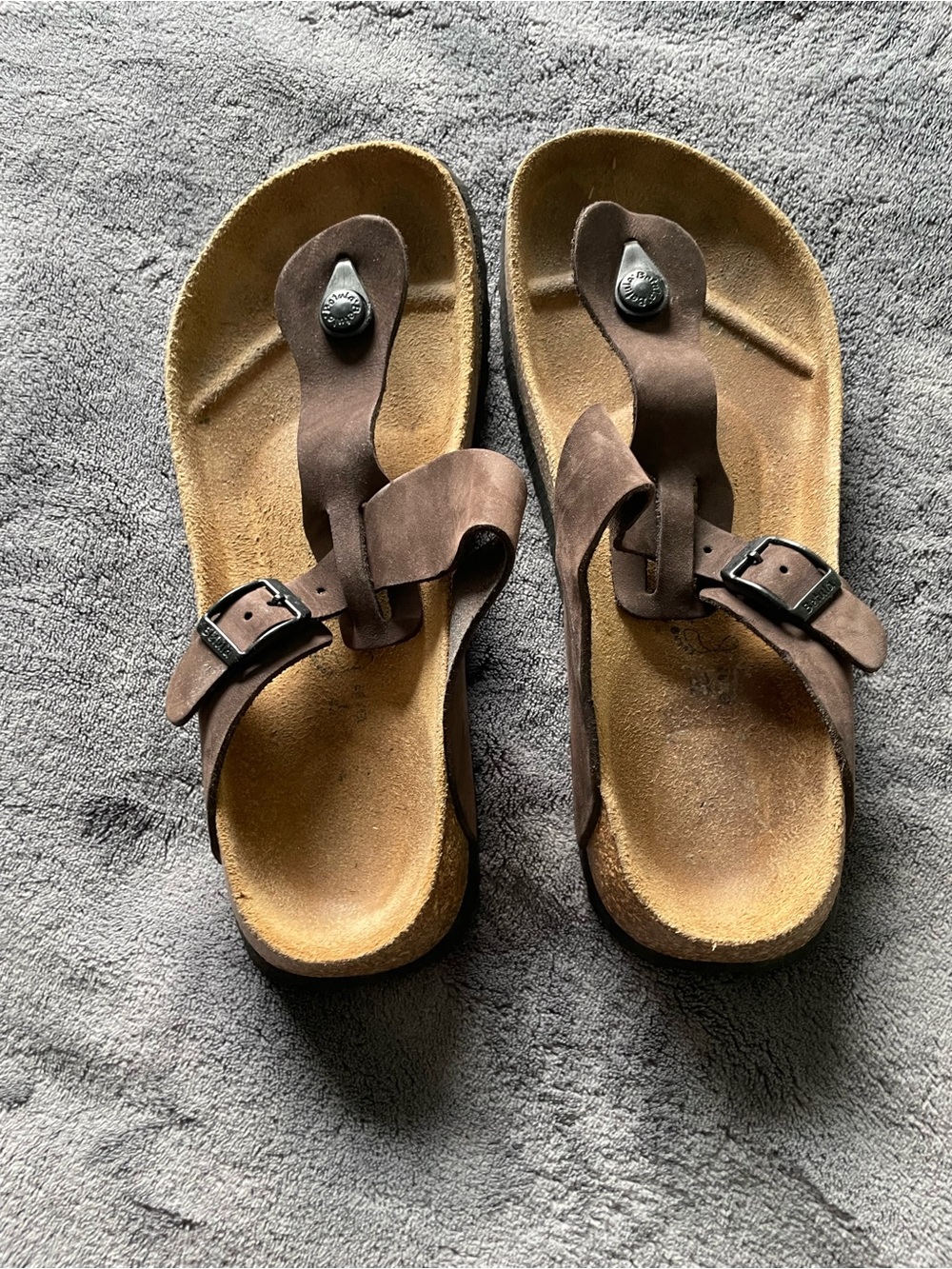 Womens Betula Brown Suede Sandals Size 37